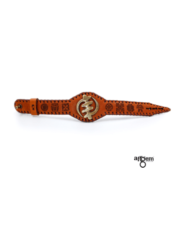 Adinkra Leather Bracelet – Gye Nyame