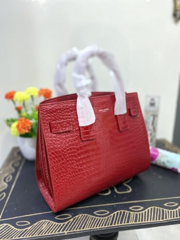 Red croc style ladies dressing bag