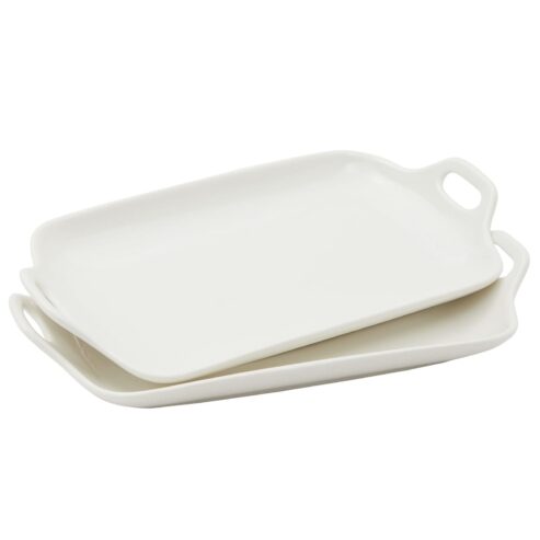 Ceramic Trio Snack Tray White
