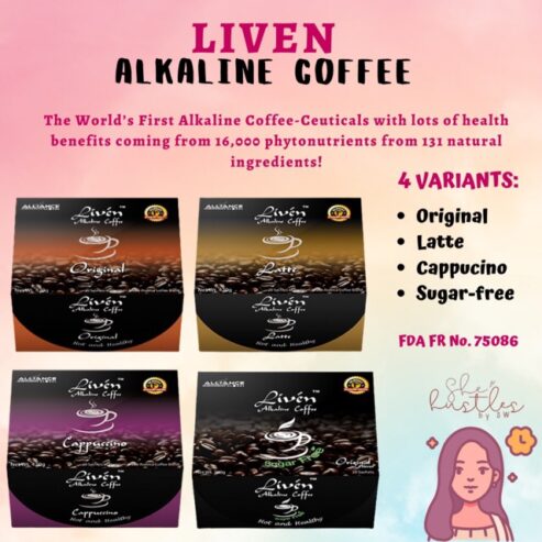 Aim Global Product: LIVEN COFFEE Flavors: Original, Latte, Cappuccino, Sugar Free