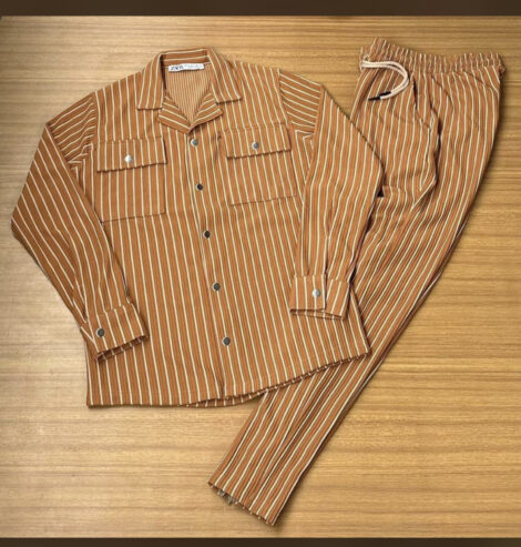 Brown Zara 2 piece Long Sleeve Shirt and Trouser