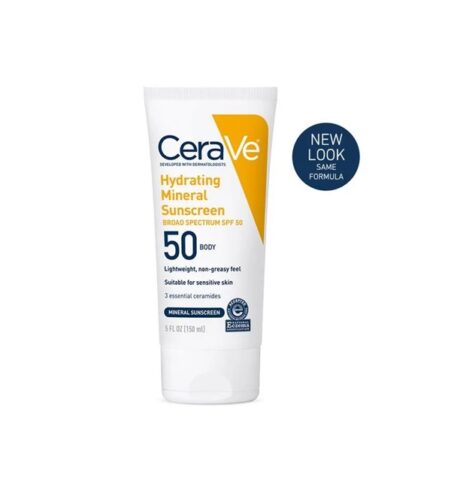 CeraVe Hydrating Mineral Sunscreen SPF 50 Body Lotion