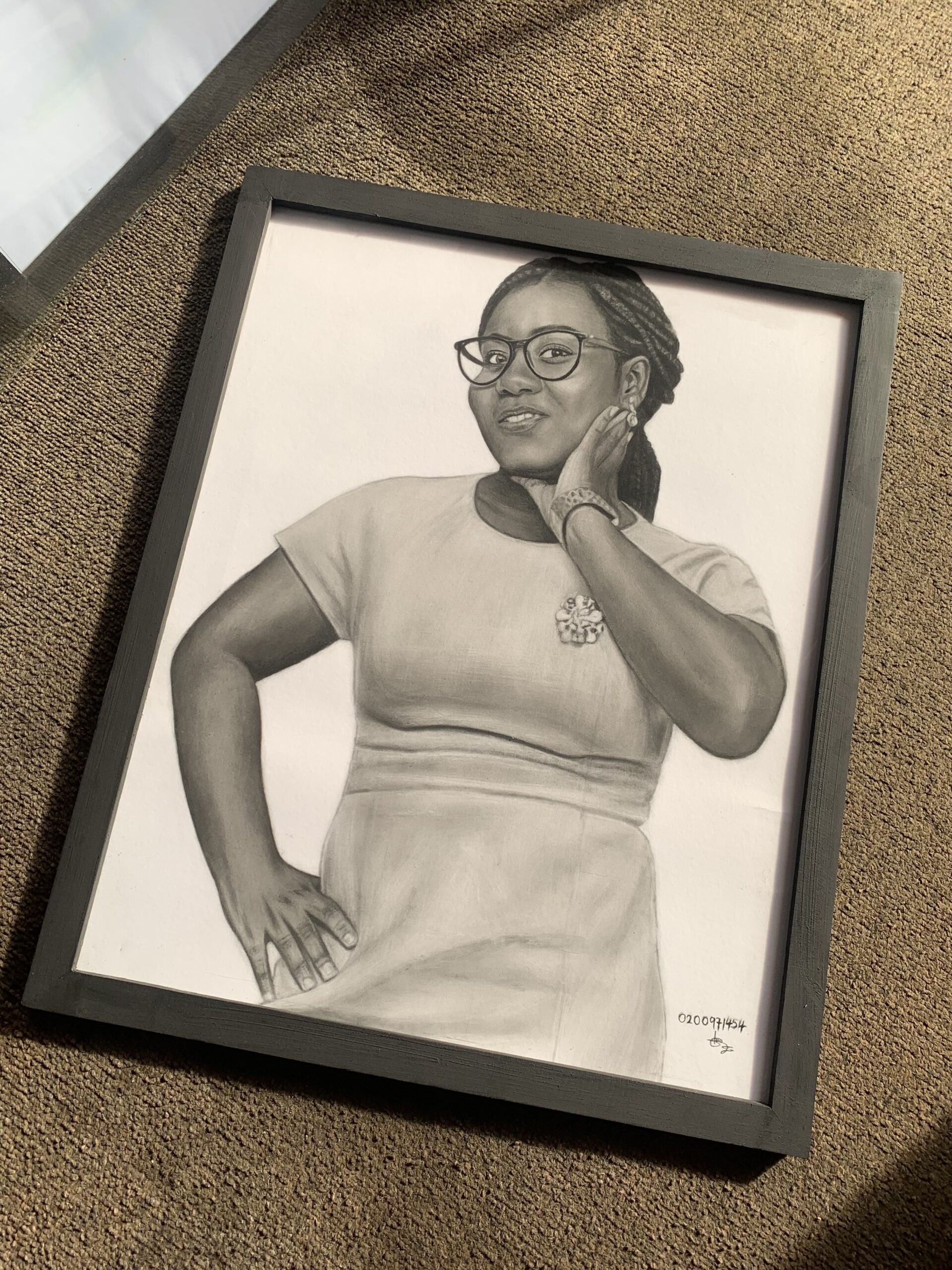 Pencil drawing, portrait art