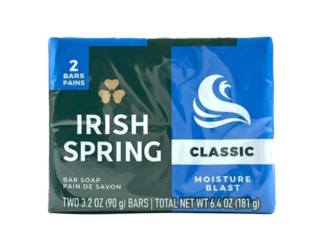 Irish Spring Classic Moisture Blast Bar Soap 3.2 oz. Pack of 2