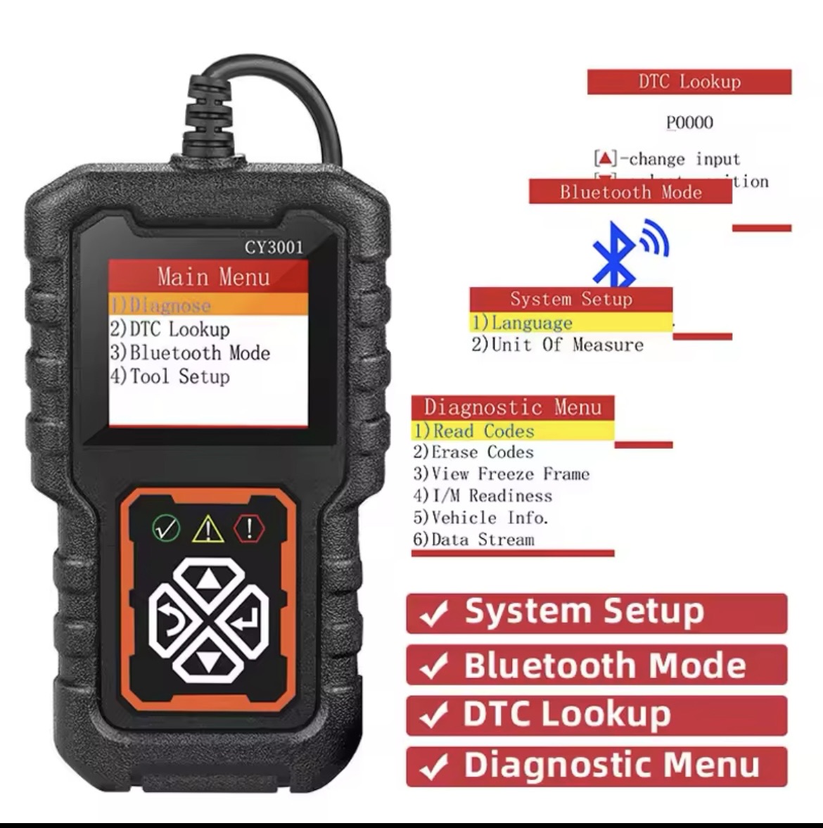 PC Automotive Fault Detection Device OBD scanner