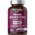 Trans Resveratrol Complex with Grapeseed 1800mg 180 Capsules