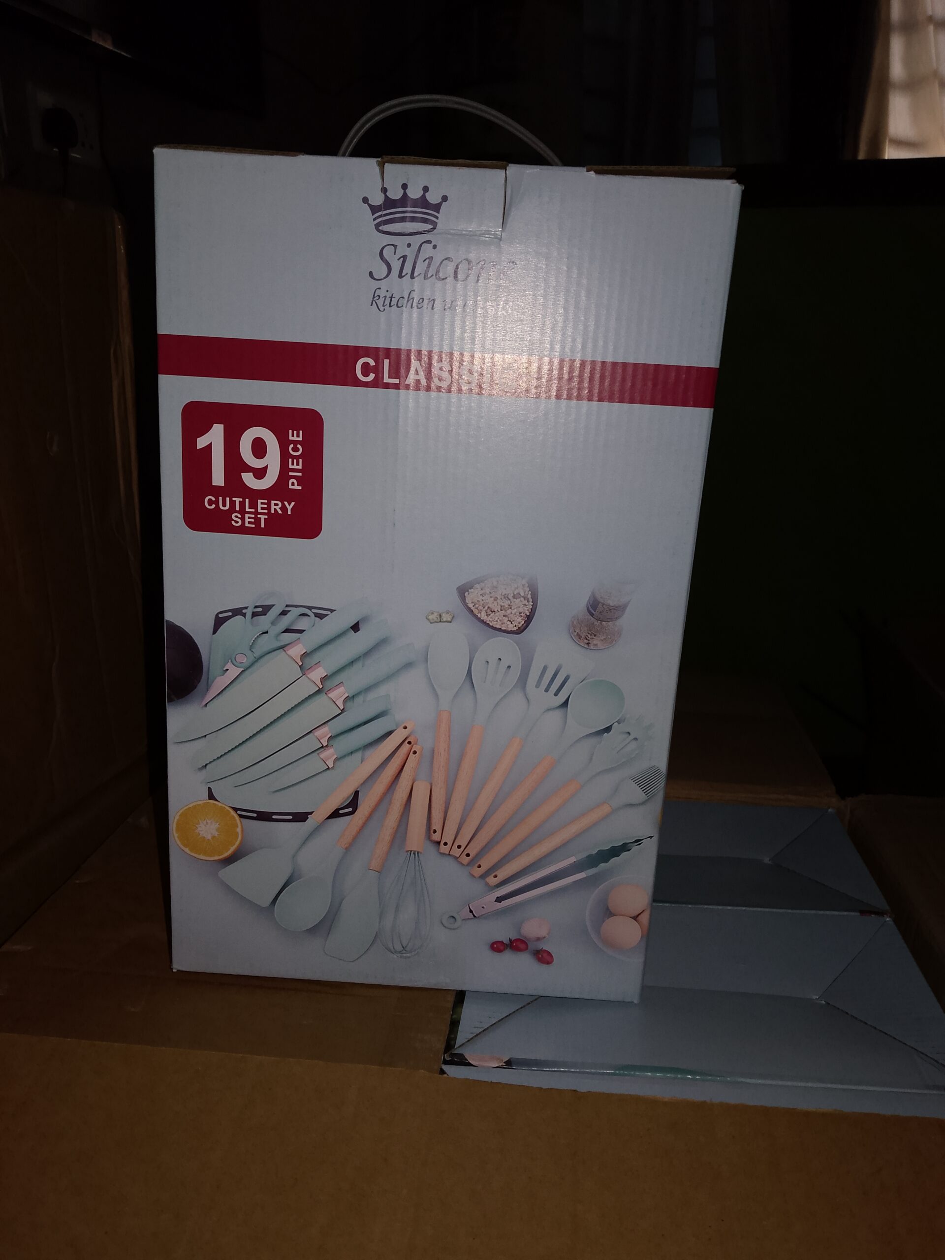 Silicone kitchen knife set 19pcs