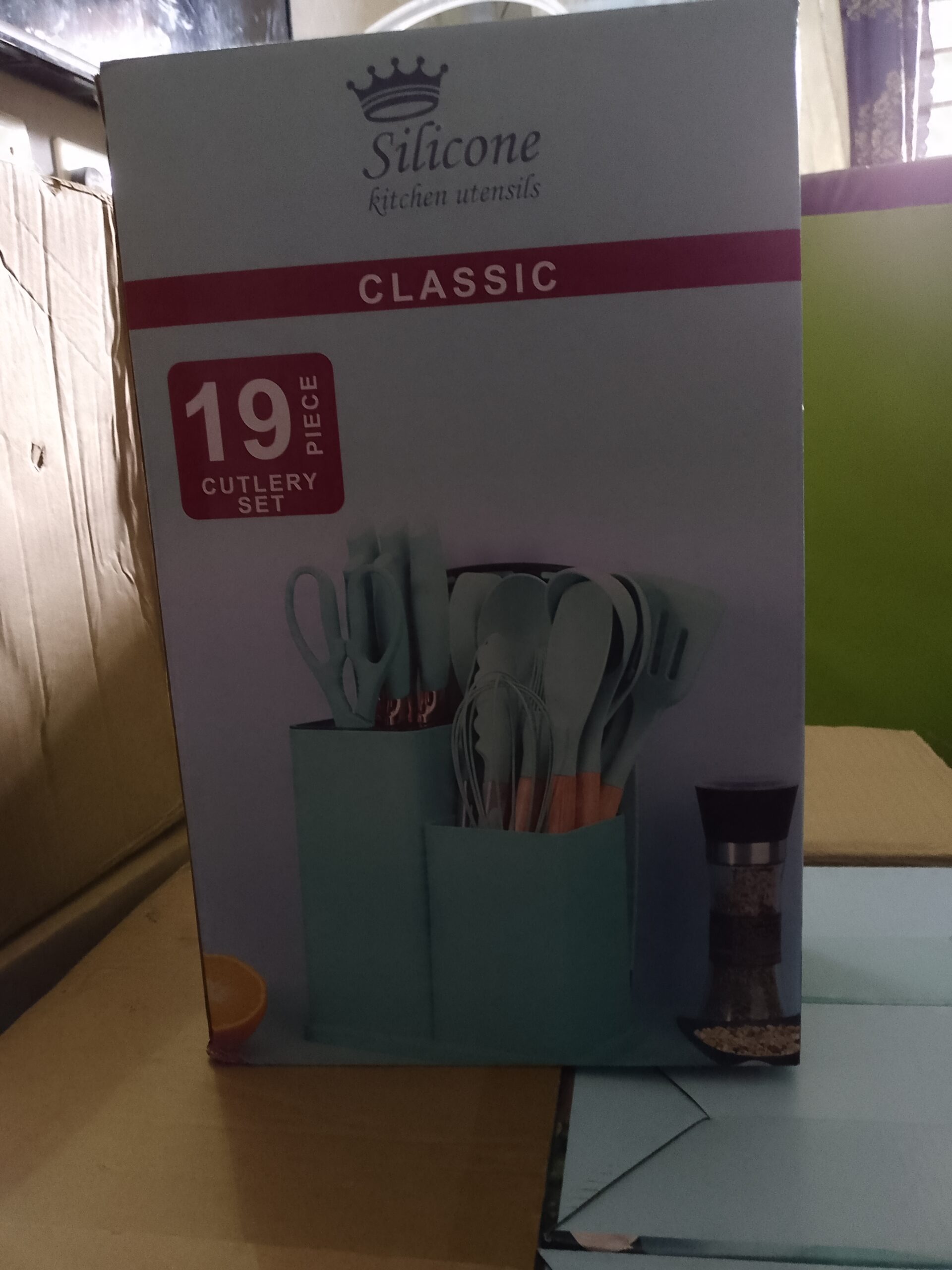 Silicone kitchen knife set 19pcs