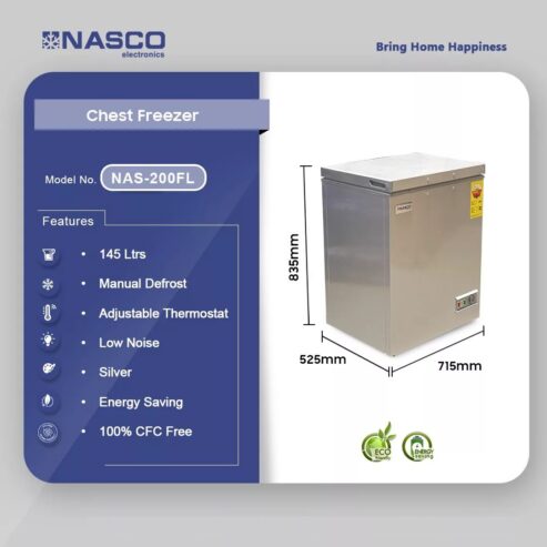 Nasco 145 Ltrs Chest Freezer Nas 200fl