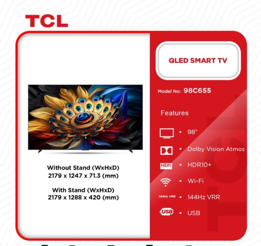 Tcl Qled 4k Smart Android Tv 98 Inches 98c655