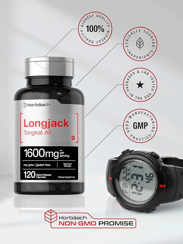Horbäach Longjack Tongkat Ali 1600 mg 120 Capsules