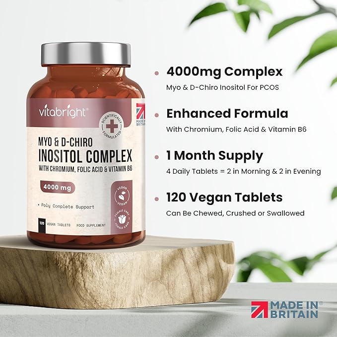 Myo Inositol D Chiro Inositol Hormonal Balance PCOS Supplement