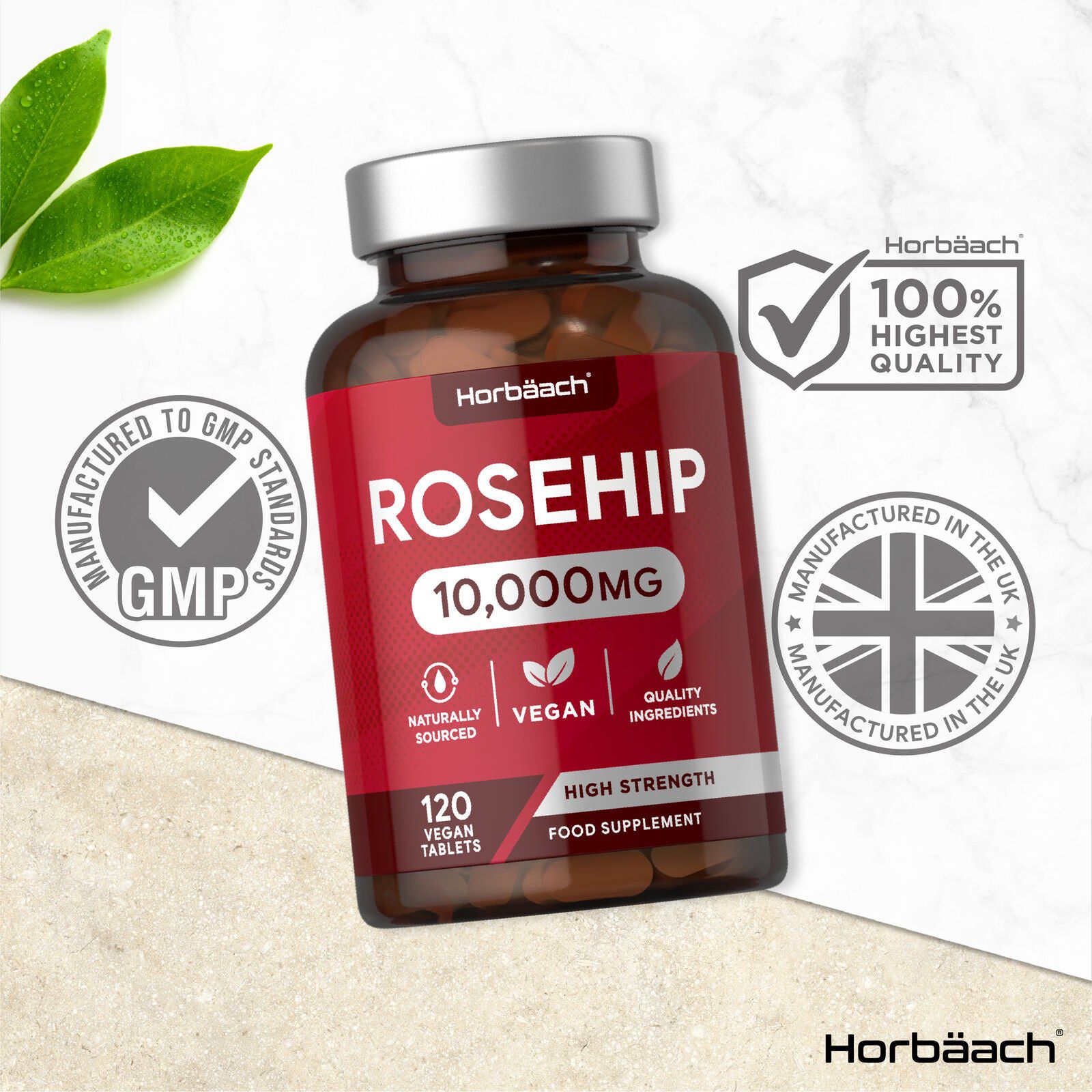 Rosehip 10,000 mg 120 Tablets
