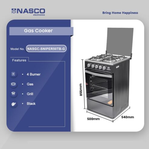 Nasco 4 Burner Gas Cooker With Grill Nasgc Sniper50tb G