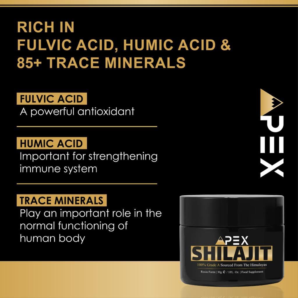 Apex Shilajit Resin with Spoon Gold Grade 100% Pure