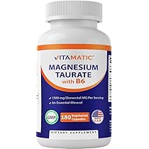 Vitamatic Magnesium Taurate With Vitamin B6 Supplement