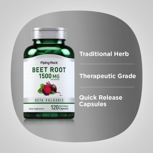 Beet Root 1500mg per serving 120 Quick Release Capsules