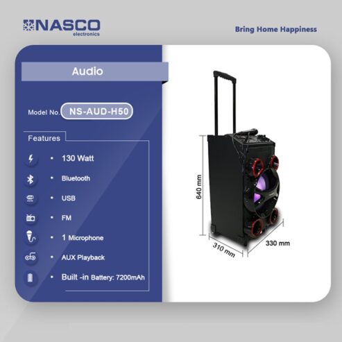 Rechargeable Nasco 130 Watt Audio System Ns Aud H50 in Ghana