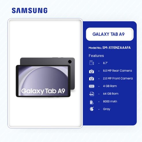 Samsung Galaxy Tab A9 64GB 4GB Gray in Ghana Sm X115nzaaafa