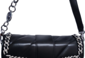 Quality Black Ladies leather stock bag