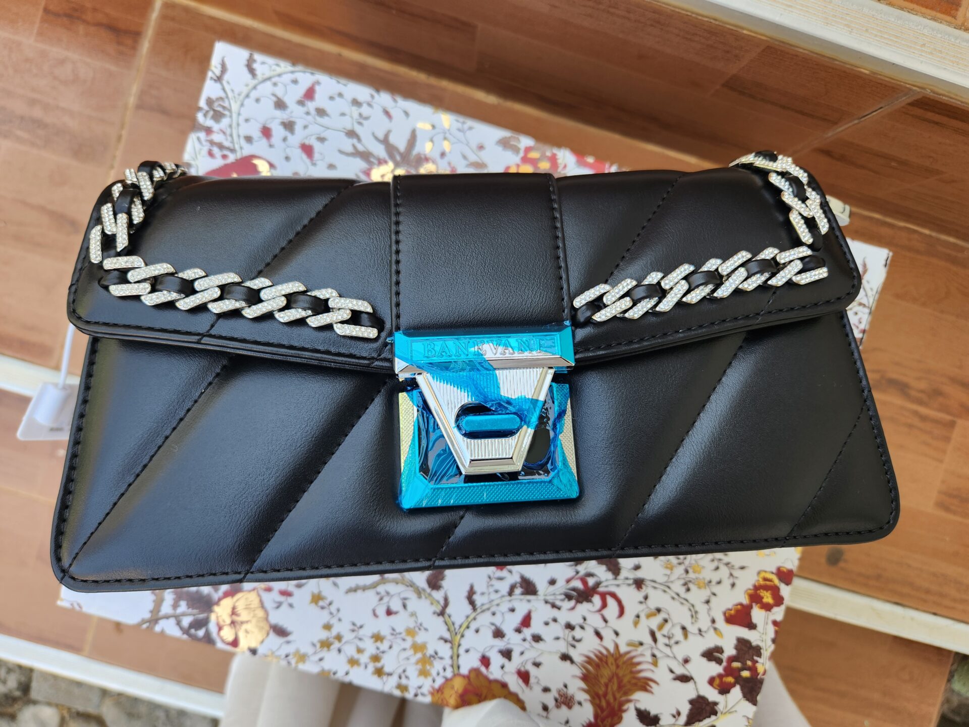 Quality Black Ladies leather stock bag